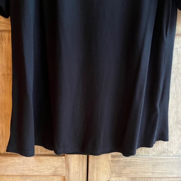 Beacon Kennedy Puff Sleeve Knit Top – Black – Size M - Picture 3 of 5